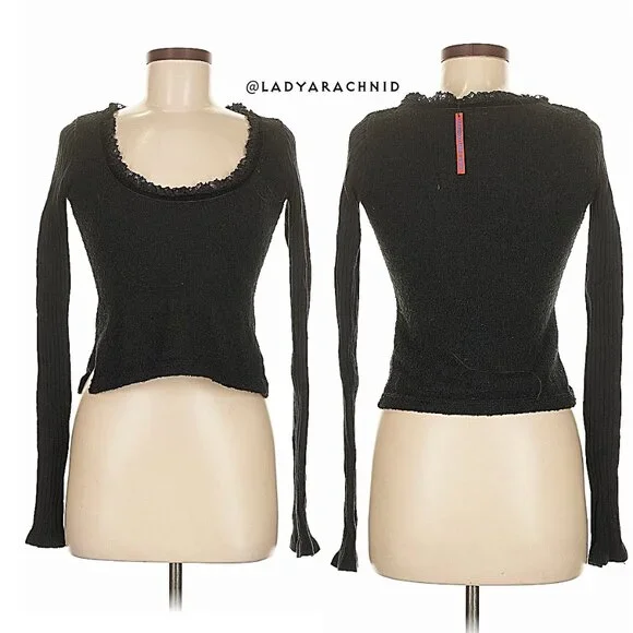 UNIF Vost ribbed sleeve scoop neck knit top - Picture 5 of 7